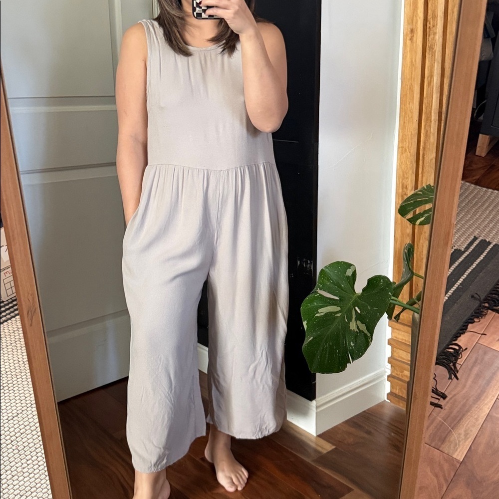 Bobi Los Angeles Slouchy draped Overall Slip on jumpsuit. Size S